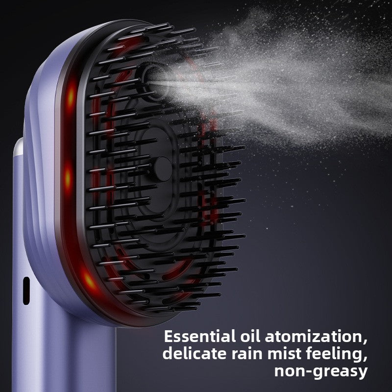 Electric Head Massage Comb with Aromatherapy Mist