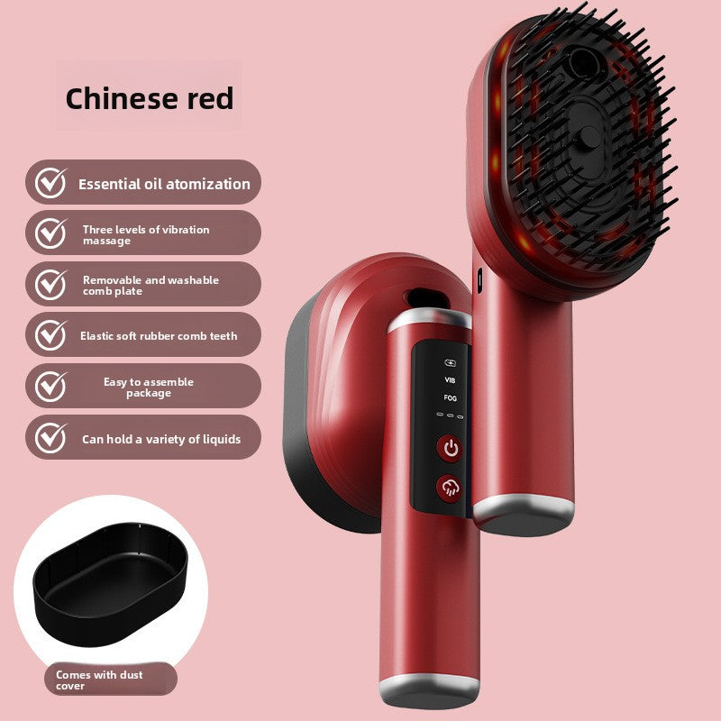 Electric Head Massage Comb with Aromatherapy Mist