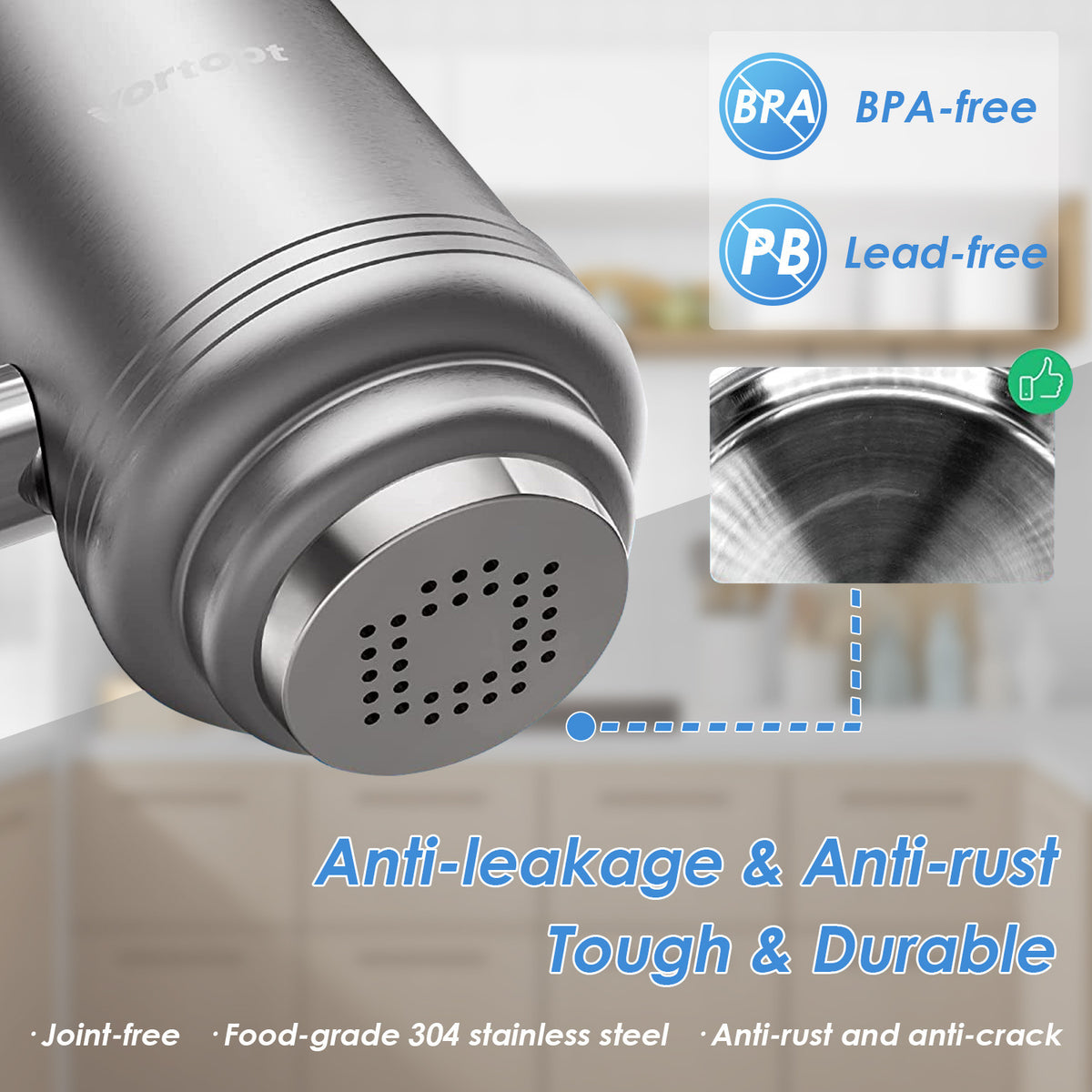 Stainless steel activated carbon faucet filter