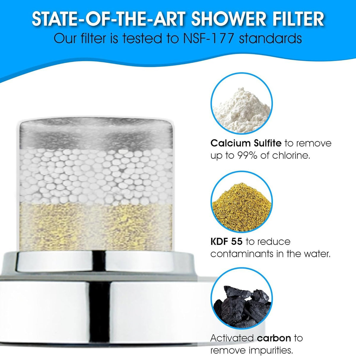 Integrated Pressurized Shower Water Filter