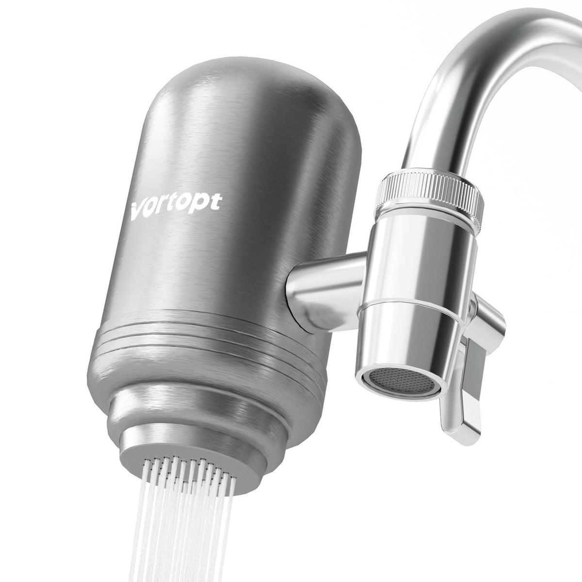 Stainless steel activated carbon faucet filter
