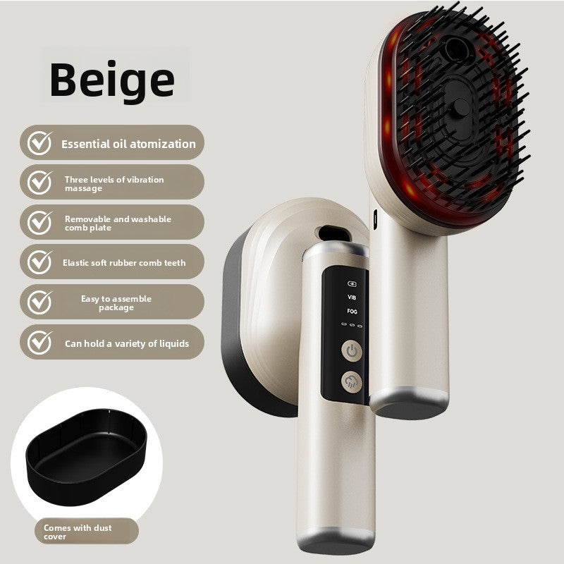 Electric Head Massage Comb with Aromatherapy Mist